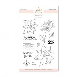 Timbri Clear Stamps PaperNova Design - Poinsettia
