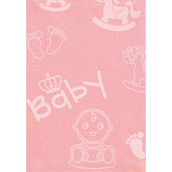 Pannolenci stampato Baby grande rosa